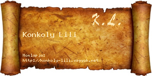 Konkoly Lili névjegykártya